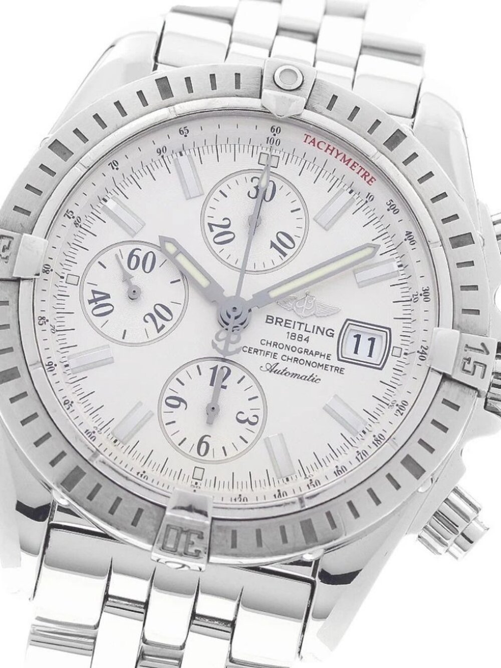 BREITLING Chronomat Evolution A13356 Silver Dial Automatic Men's Watch_951921
